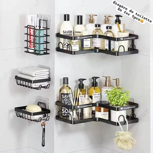 Ensemble Etagères de salles de bains 5 pièces
