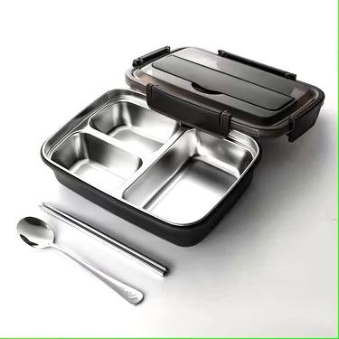 🥗 Boîte Déjeuner en Inox à Compartiments – Alimentaire & Réutilisable