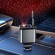 Chargeur Rétractable Rapide 4 en 1 avec lumière étoilé pour voiture