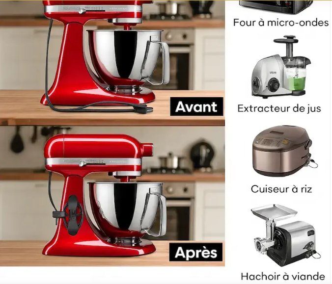 Organiseur de câble adhésif pour vos appareils de cuisine et maison pack 4 unités