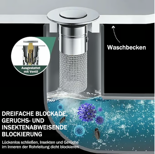 🚰Crépine de vidange universelle en acier inoxydable 🎁