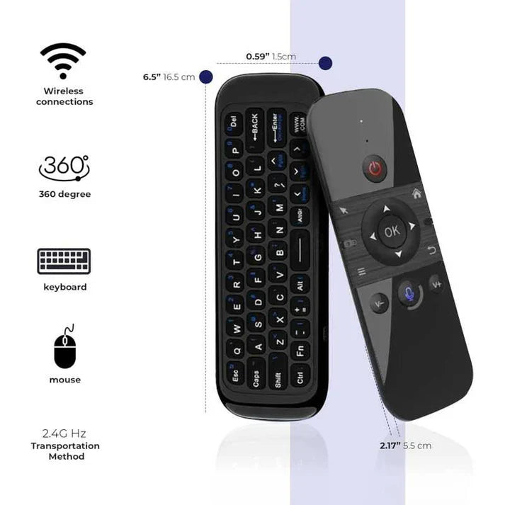 Télécommande Intelligente 3-en-1 – Clavier, Souris + Control à distance